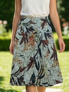 City Square Women's Floral Print Skirt Midi Size 7/8
